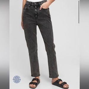 High Rise Vintage Slim Jeans With Washwell